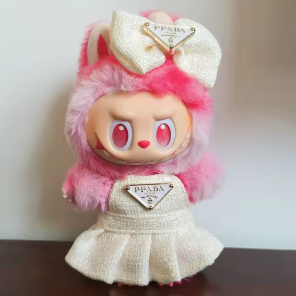 Labubu Prada Dress and Bow + Pink LV Purse